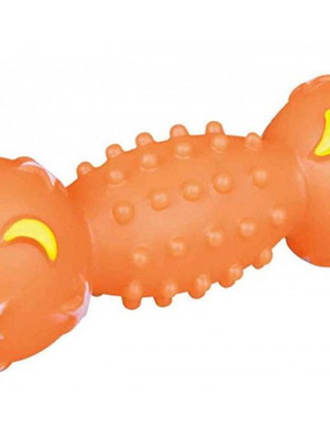Vinyl dog toy 18cm new, glows in the dark with sound