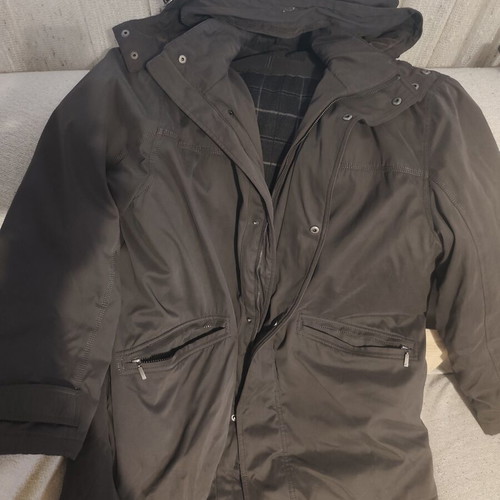 Enrico Rossi men's jacket like new, dark brown, velvet castor, zipper needs repair