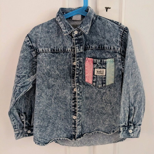Denim shirt 104, like new, blue