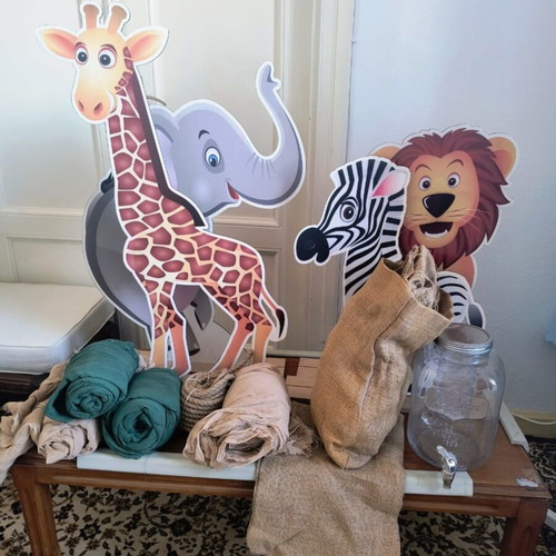 Jungle Baptism Decoration Set like new
