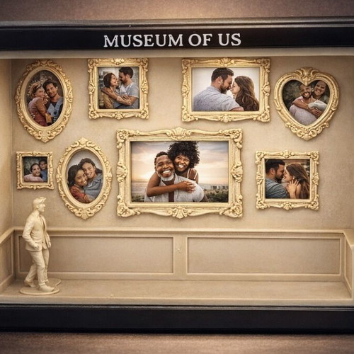 Museum of Us portrait photo display custom made
