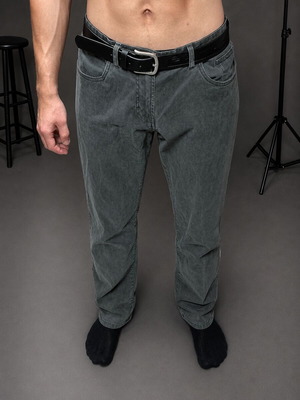 C&A jeans like new, size L, gray and green