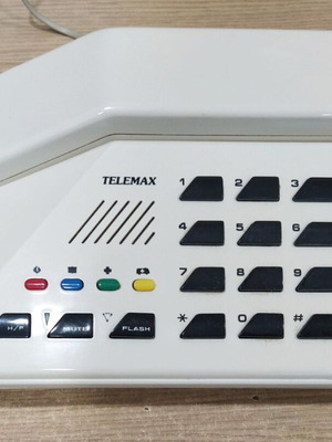 Telemax Vintage Wired Telephone White Cream Like New