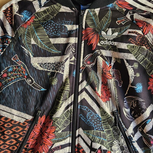 Adidas multicolor jacket, XS