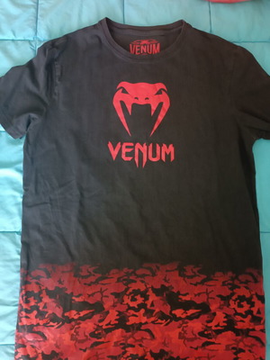 Venum T-shirt like new, black and red, size medium