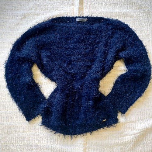 Toi&Moi sweater used, fluffy, blue, size M-L
