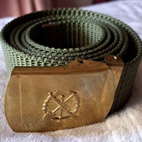 Military engineer belt like new with metal buckle