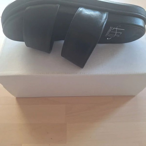Tsitsivas Leather Mules Sandals Size 38 New Black