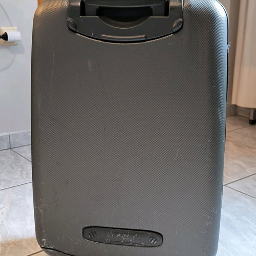 Hard suitcase gray used, dimensions 40x24x40cm, brand ENIMENT