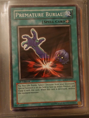 Yu-Gi-Oh card Premature Burial like new