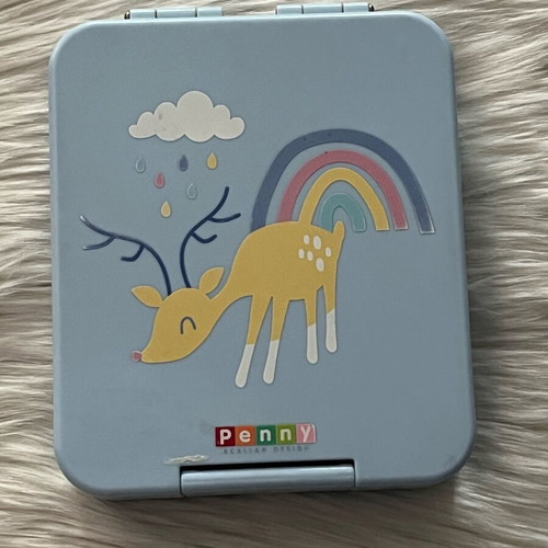 Penny Scallan children's lunchbox used, Rainbow Days design