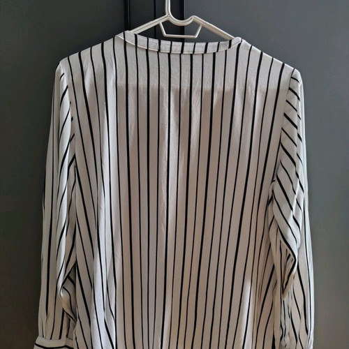 Black and white blouse with buttons new, size XL