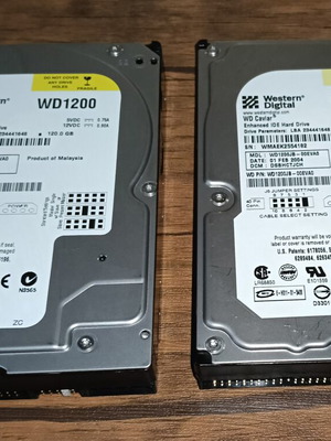 Western Digital WD1200 120GB IDE hard drives, pack of 2