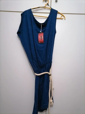 Asymmetric dress new Cento Fashion blue navy size S