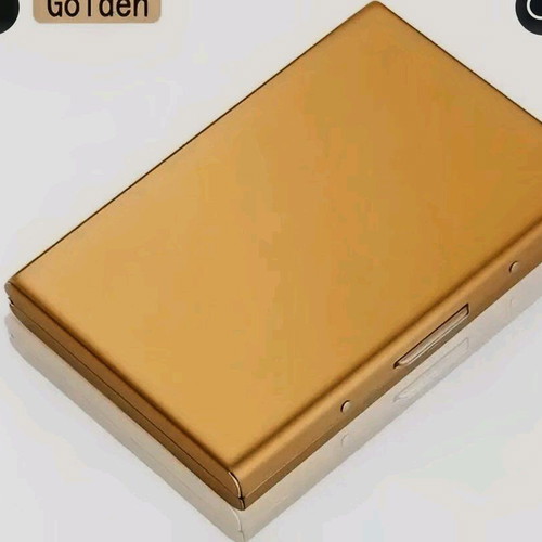 Stainless steel card holder golden new with tags