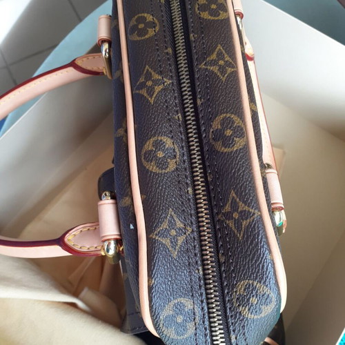 Louis Vuitton Manhattan PM bag new beige and brown leather canvas
