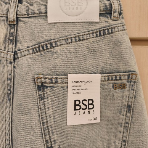 BSB Tania balloon jeans with rhinestones, light blue