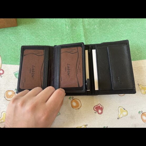 Lavor men's leather wallet new, black