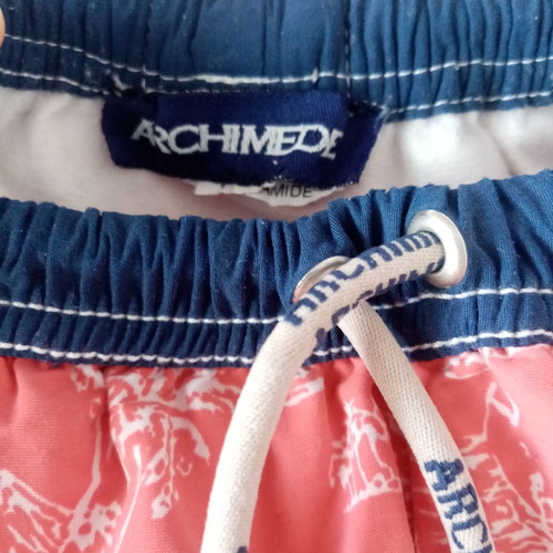 Archimede baby swimsuit unused for 12+ months, coral with blue