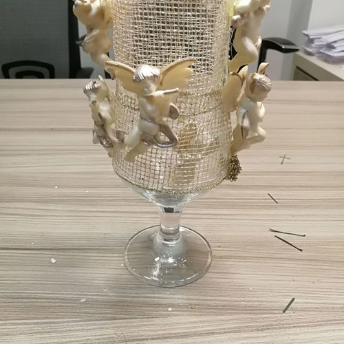 Christmas decorative glass used, height 20cm