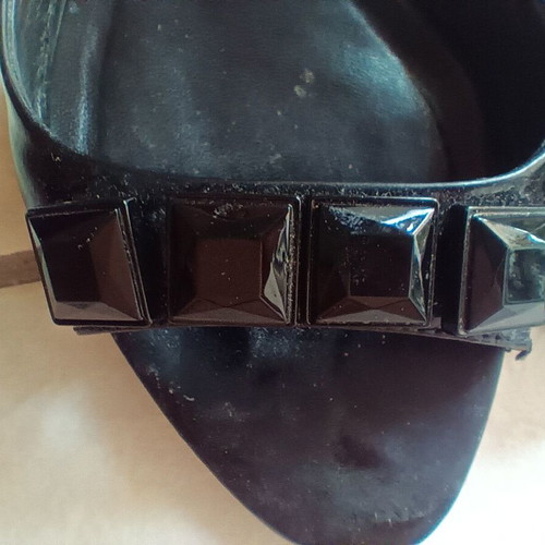 Mules DKNY black patent leather used, size 36 with box