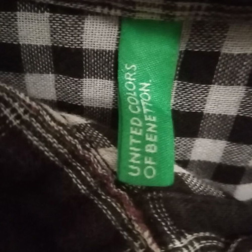 Checked winter shirt United Colors of Benetton like new, cotton, size L