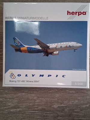 Herpa Olympic Series Boeing 737-400 Athens 2004 miniature