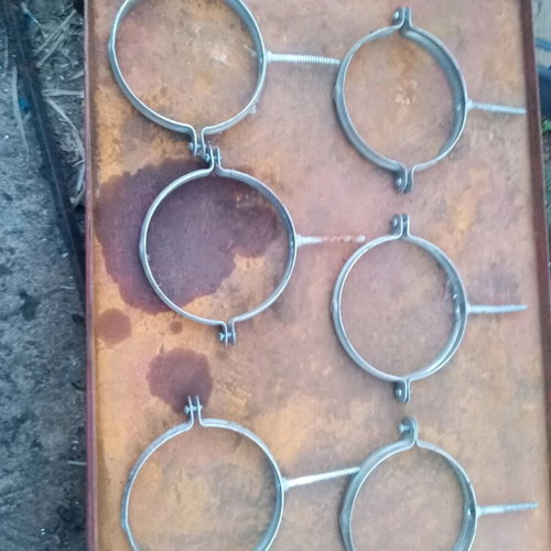 PVC pipe clamps supports Φ125 set of 6 new