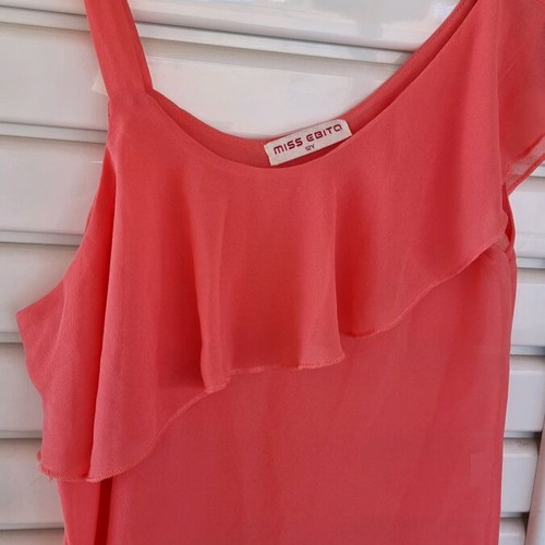 Summer airy blouse like new, coral, size S-M