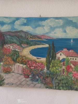 Signed acrylic painting 55x45 cm like new