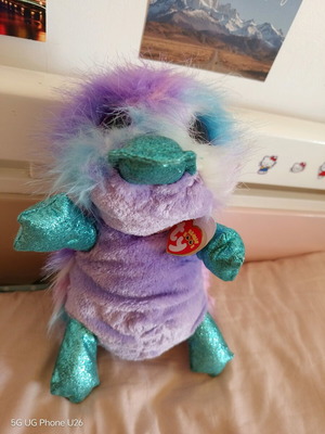 TY plush platypus Beanie boo's collection like new, 28 cm