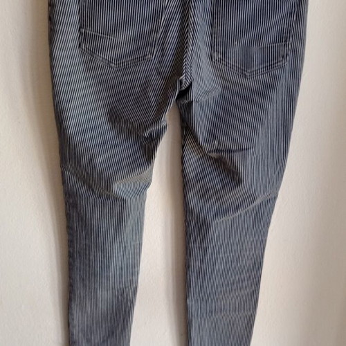 Striped women's pants size S like new, white and blue