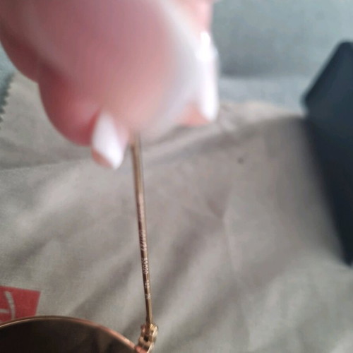 Ray Ban sunglasses used pink gold foldable with mirror