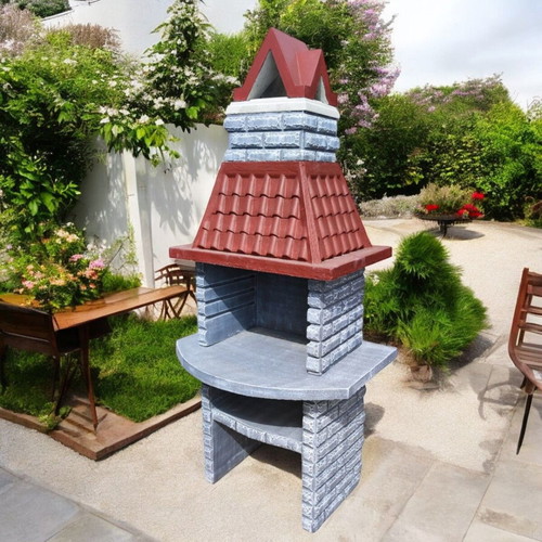 Carmen Concrete Barbecue Gray and White New