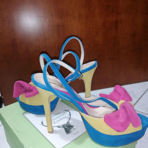 Vassilis Zoulias sandals slightly used, multicolor, size 37