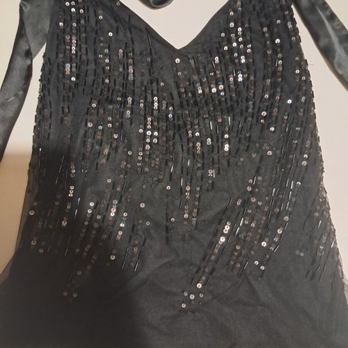 Zara sequined satin halter top like new, black, size M