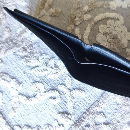 Leather wallet used, black