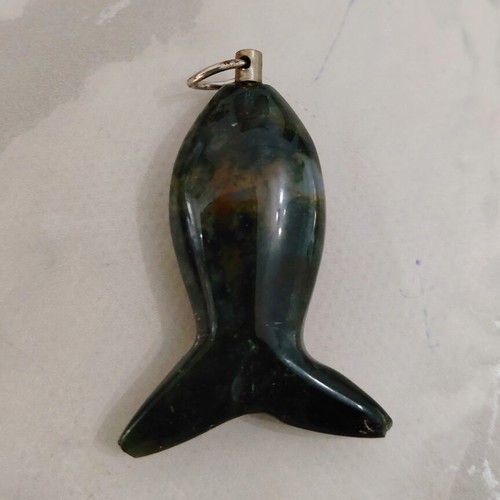 Vintage pendant from the 70s, used with wear on fish tail