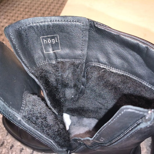 Högl leather biker boots, size 40, black
