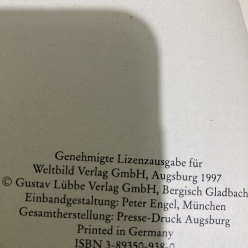 Die Inselprinzessin novel like new, German language