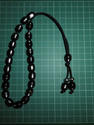 Handmade komboloi with acrylic beads 23+1+2