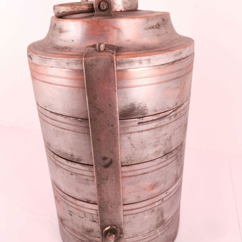 Copper chest used with 5 trays and salt cellar