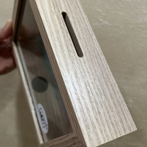 Wooden shadow box money bank new with photo frame