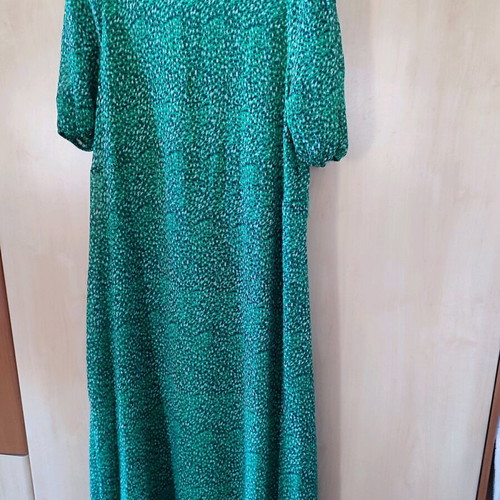 Zara green printed midi dress like new