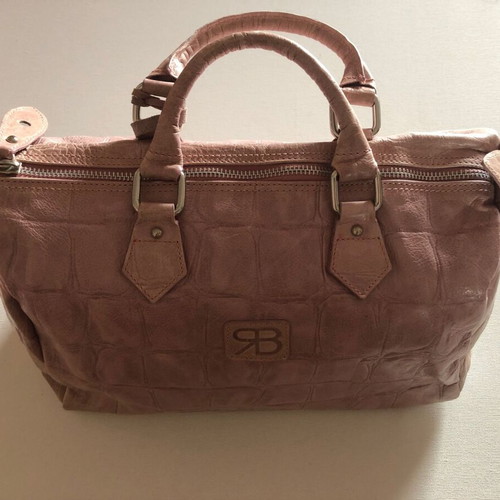 Leather bag Renato Balestra like new, beige pink handbag
