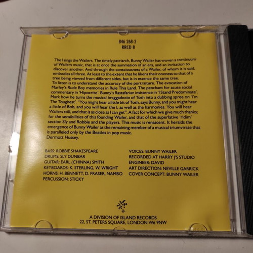 Bunny Wailer Sings The Wailers CD used, reggae