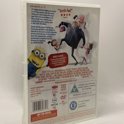Despicable Me DVD used, action adventure with subtitles