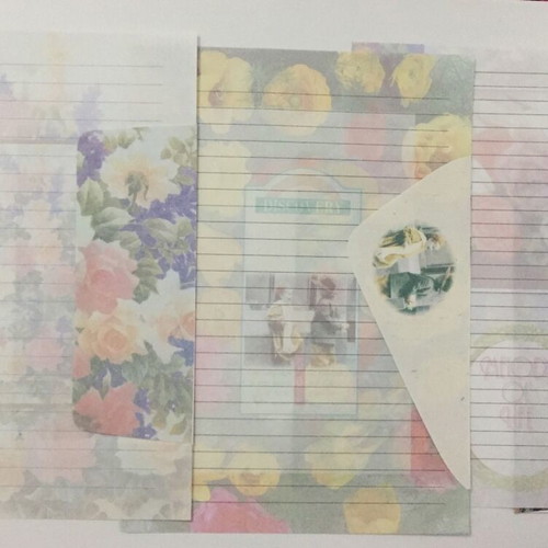 Aromatic stationery set new, 3 sets with envelope and sheet