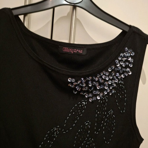 Blouses like new with beads, size M, black