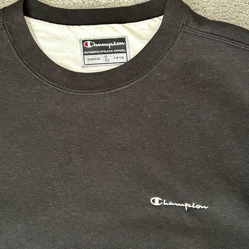 Champion Crewneck Sweatshirt Mens Large Black used